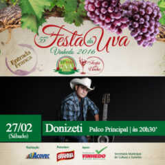VINHEDO: Mais uma atração para 55ª Festa da Uva e 7ª Festa do Vinho