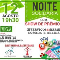 VALINHOS: Noite Solidária nesta sexta-feira