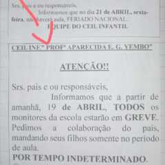 LOUVEIRA: Educação entra em colapso com greve de servidores