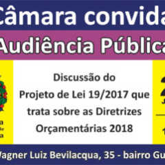 Câmara de Louveira convida para Audiência Pública, dia 22 de Junho