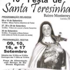 LOUVEIRA: Festa de Santa Teresinha prossegue no bairro Monterrey