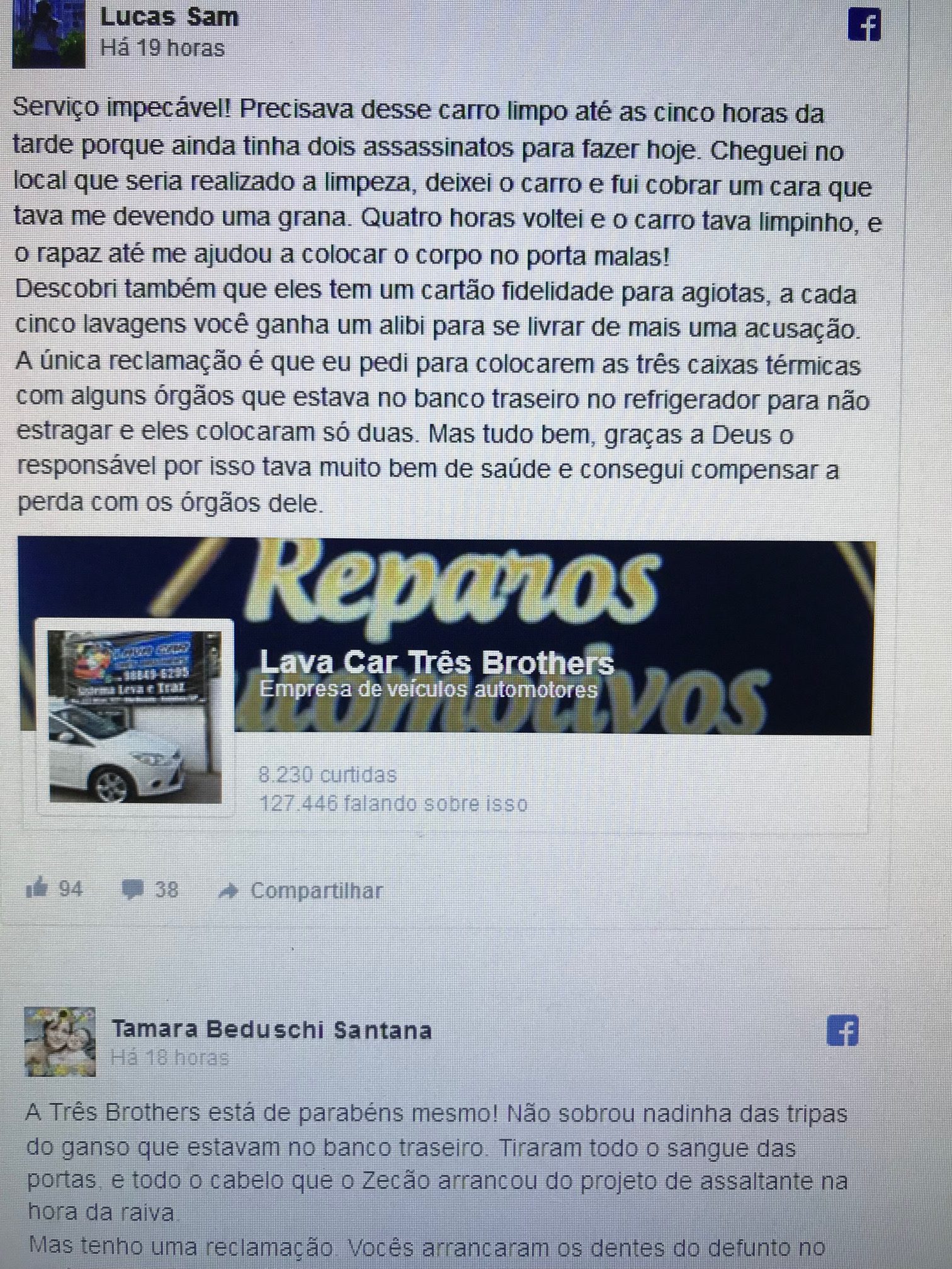 VALINHOS: Lava car faz sucesso com limpeza de sangue em “cena de crime”