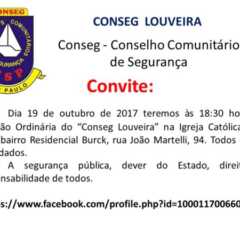 LOUVEIRA: Nesta quinta-feira tem reunião do Conseg no Burch