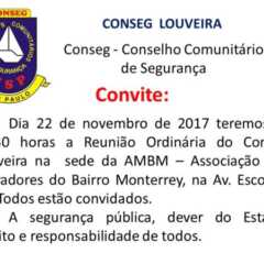 LOUVEIRA: Hoje tem reunião do Conseg no Monterrey