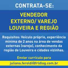 REGIÃO: Vaga de Emprego para Vendedor Externo/Varejo