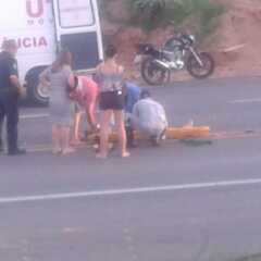 LOUVEIRA: Acidente deixa motociclista ferido