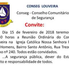 LOUVEIRA: Conseg faz reunião hoje na Paróquia Nossa Senhora Mãe dos Homens