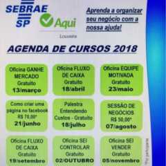LOUVEIRA: Sebrae tem cursos gratuitos no município