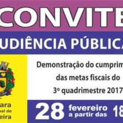 Câmara de Louveira convida para Audiência Pública, dia 28 de Fevereiro