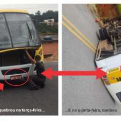 LOUVEIRA:  ‘Máfia dos Transportes’ – ônibus capotado havia quebrado dois dias antes