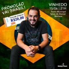 VINHEDO: Teatro Municipal recebe apresentação do humorista Matheus Ceará nesta sexta-feira, 15