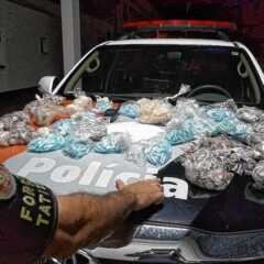 LOUVEIRA: Força Tática da PM faz grande apreensão de drogas no Bairro Vassoural