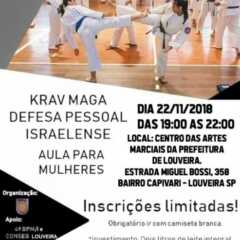 LOUVEIRA: Abertas as inscrições para curso de luta pessoal israelense para mulheres