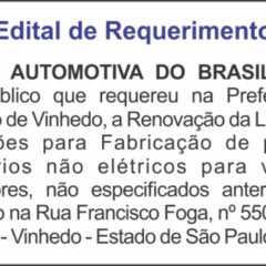 Utilidade Pública – Edital de Requerimento