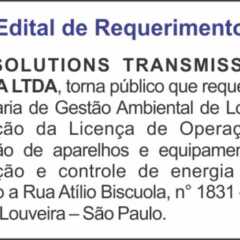 Utilidade Pública – Edital de Requerimento
