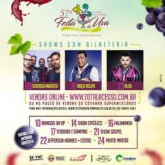 VINHEDO: 57ª Festa da Uva e 9ª Festa do Vinho começa neste sábado