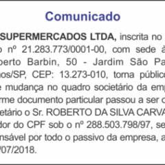 Utilidade Pública – Edital de Comunicado