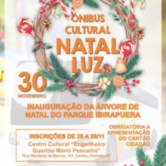 VINHEDO: Ônibus Cultural abre inscrições para inauguração da árvore de Natal do Parque Ibirapuera