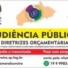 LOUVEIRA: Diretrizes do Orçamento 2021 é tema de audiência pública nesta segunda-feira (15)