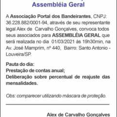 Utilidade Pública – Edital de Convocação Portal dos Bandeirantes