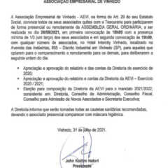Utilidade Pública – Edital de Convocação AEVI