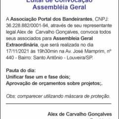 Utilidade Pública – Edital de Convocação Portal dos Bandeirantes