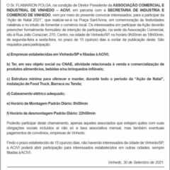Utilidade Pública – Edital de Convocação Participação Ação de Natal