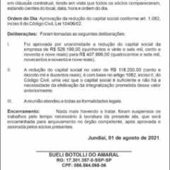 Edital – Ata de Reunião Ordinária – SBA