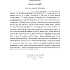 VINHEDO: EDITAL DE CONVOCAÇÃO DE ASSEMBLÉIA GERAL EXTRAORDINÁRIA – HH PARQUES TEMÁTICOS S.A. (EM RECUPERAÇÃO JUDICIAL)
