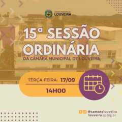 LOUVEIRA: Acompanhe, ao vivo, sessão ordinária da Câmara Municipal de Louveira