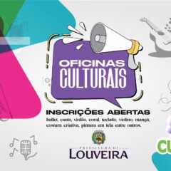 LOUVEIRA: Secretaria de Cultura anuncia inscrições para os cursos das Oficinas Culturais