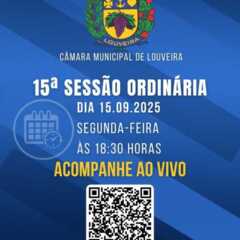 LOUVEIRA: Acompanhe hoje, ao vivo, às 18h30, sessão na Câmara Municipal da cidade. Assista AO VIVO!