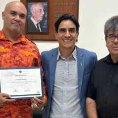 VINHEDO – BOMBEIRO VINHEDENSE É HOMENAGEADO EM VALINHOS POR ATUAÇÃO EM MISSÕES HUMANITÁRIAS