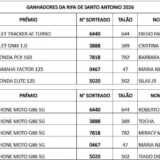 LOUVEIRA: Saem os Ganhadores da Rifa da tradicional Festa de Santo Antônio 2026